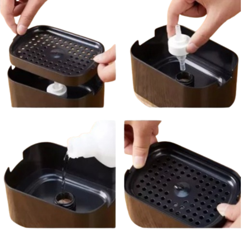 Dispensador De Jabón Para Cocina 2 En 1